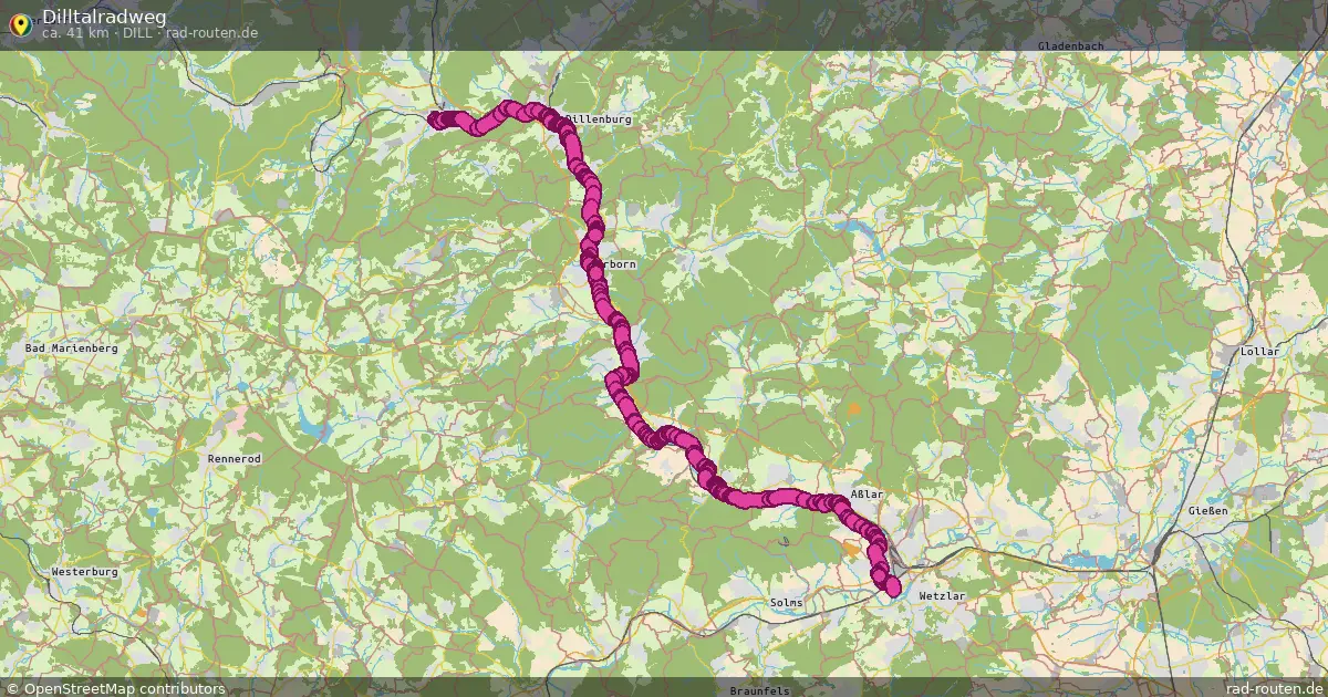 Dilltalradweg (Dill) – Fernradroute auf Rad-Routen.de
