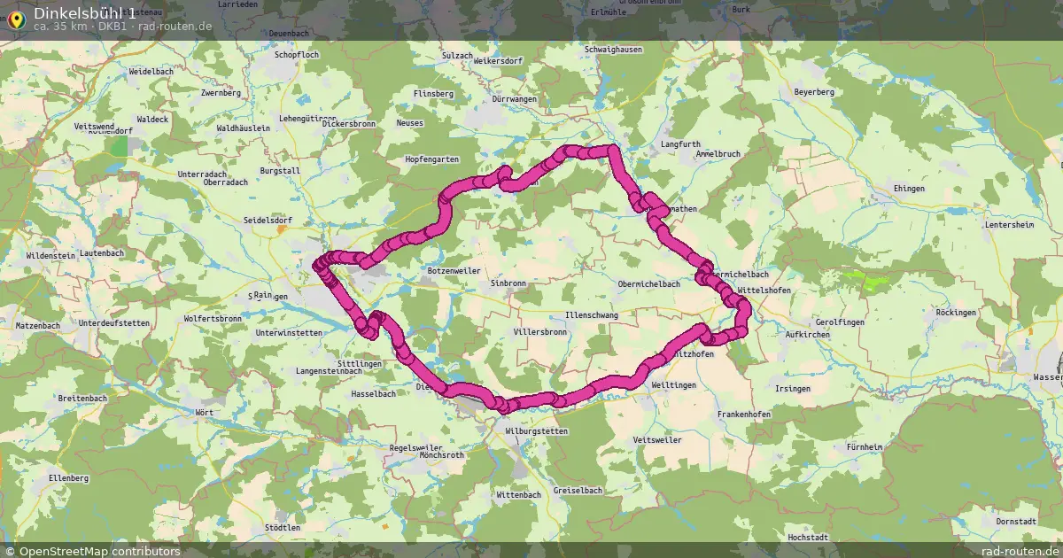 Dinkelsbühl 1 (Dkb1) – Fernradroute auf Rad-Routen.de