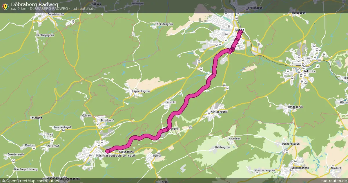 Döbraberg Radweg (Döbraberg Radweg) – Fernradroute auf Rad-Routen.de