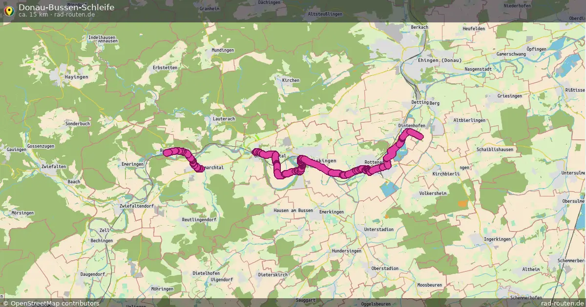 Donau-Bussen-Schleife – Fernradroute auf Rad-Routen.de