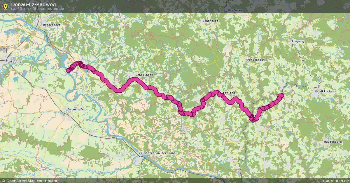 Donau-Ilz-Radweg (DI) – Fernradroute auf Rad-Routen.de