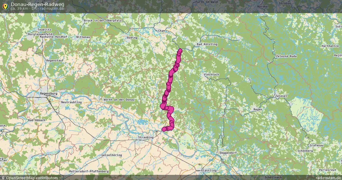 Donau-Regen-Radweg (DR) – Fernradroute auf Rad-Routen.de