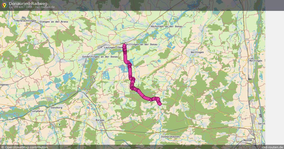 Donauried-Radweg (DRR) – Fernradroute auf Rad-Routen.de