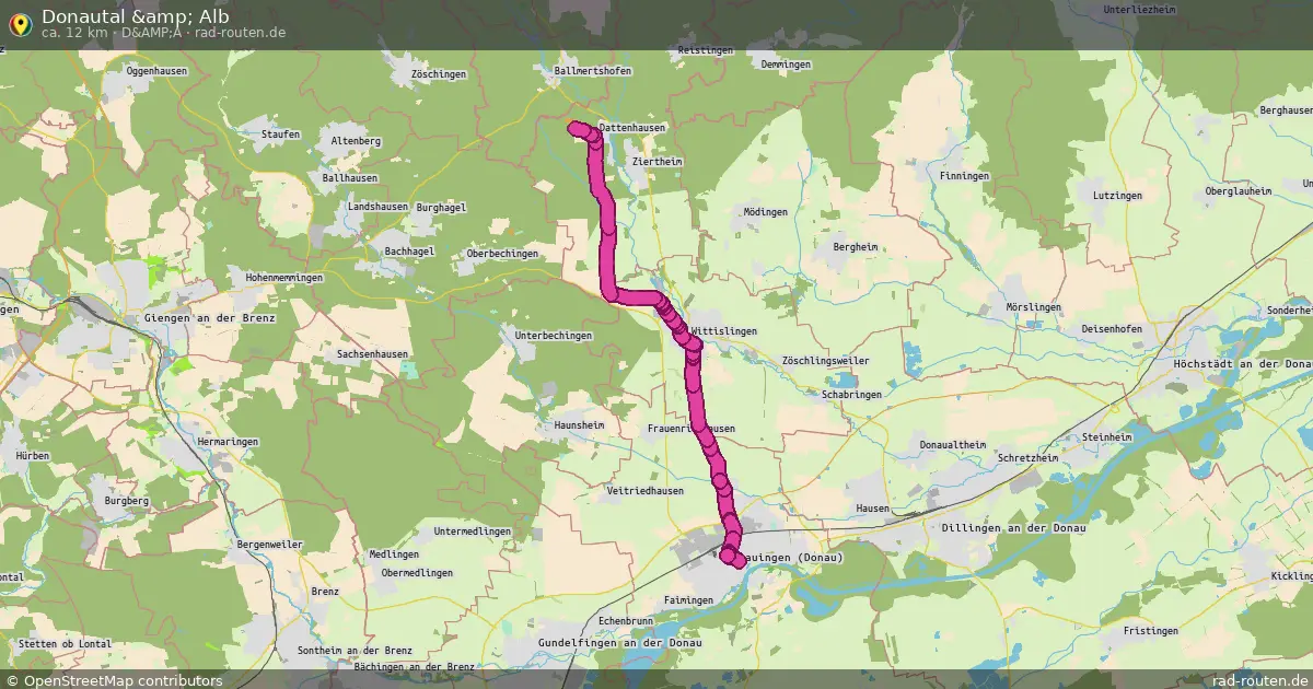 Donautal &amp; Alb (D&amp;A) – Fernradroute auf Rad-Routen.de