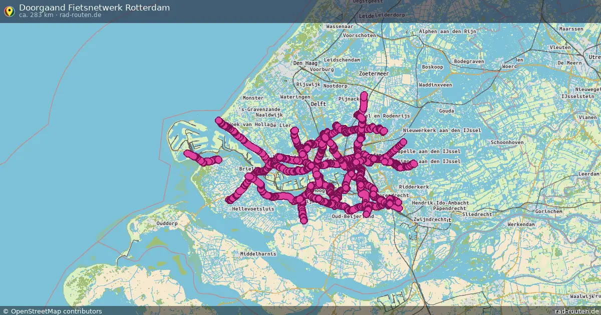 Doorgaand Fietsnetwerk Rotterdam – Fernradroute auf Rad-Routen.de