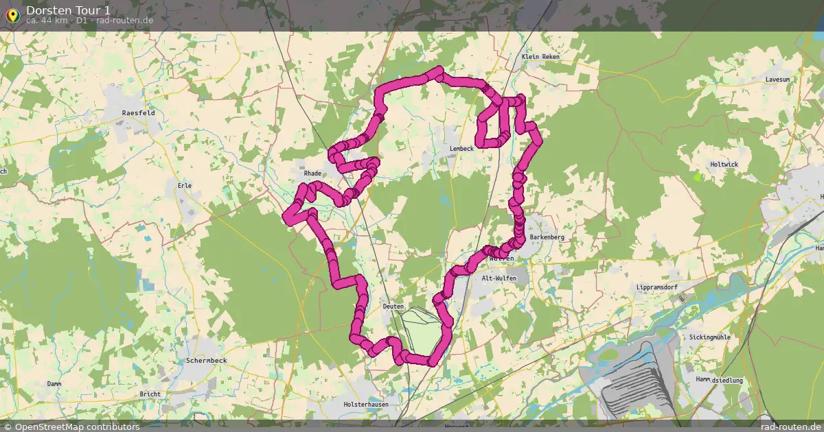 Dorsten Tour 1 (D1) – Fernradroute auf Rad-Routen.de