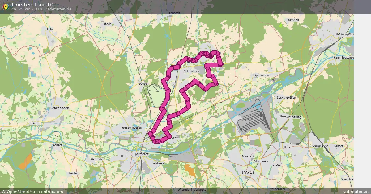 Dorsten Tour 10 (D10) – Fernradroute auf Rad-Routen.de
