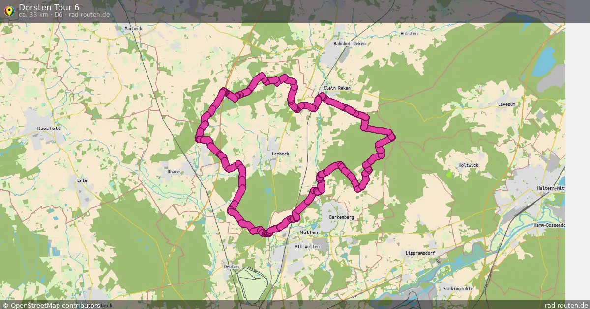 Dorsten Tour 6 (D6) – Fernradroute auf Rad-Routen.de