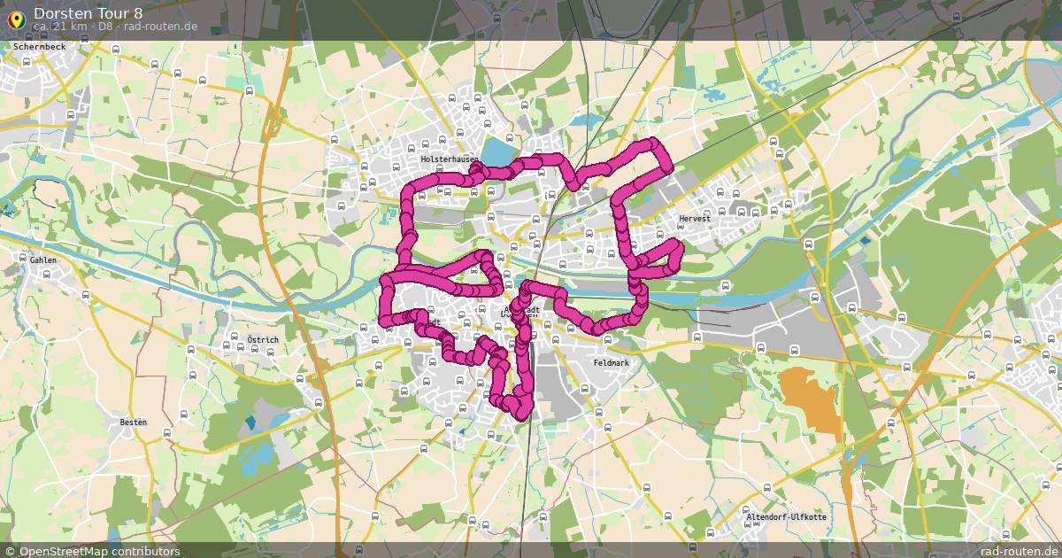 Dorsten Tour 8 (D8) – Fernradroute auf Rad-Routen.de