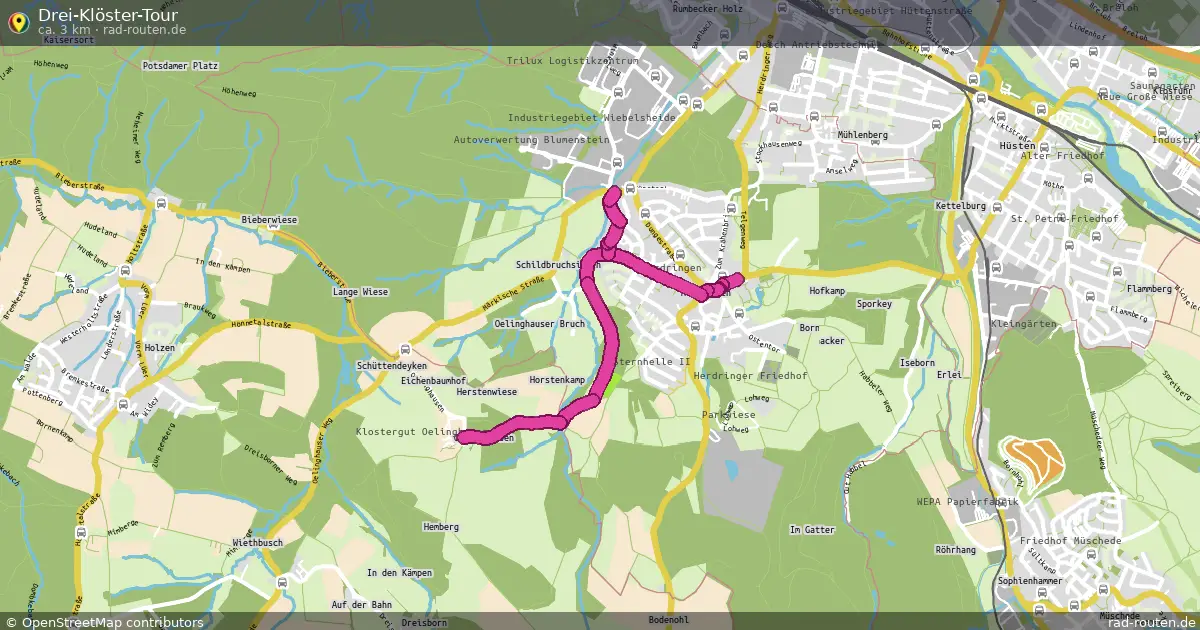 Drei-Klöster-Tour – Fernradroute auf Rad-Routen.de