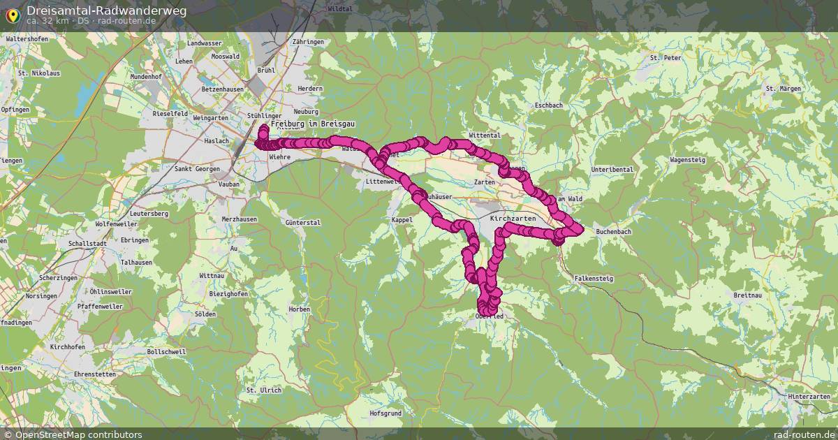Dreisamtal-Radwanderweg (Ds) – Fernradroute auf Rad-Routen.de