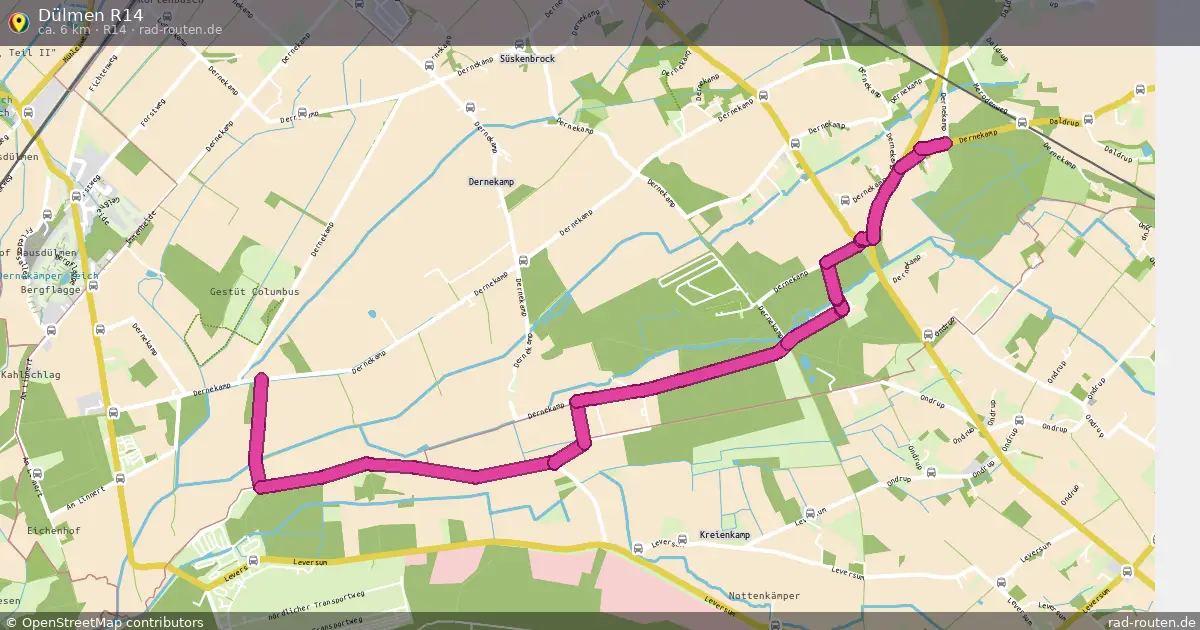 Dülmen R14 (R14) – Fernradroute auf Rad-Routen.de