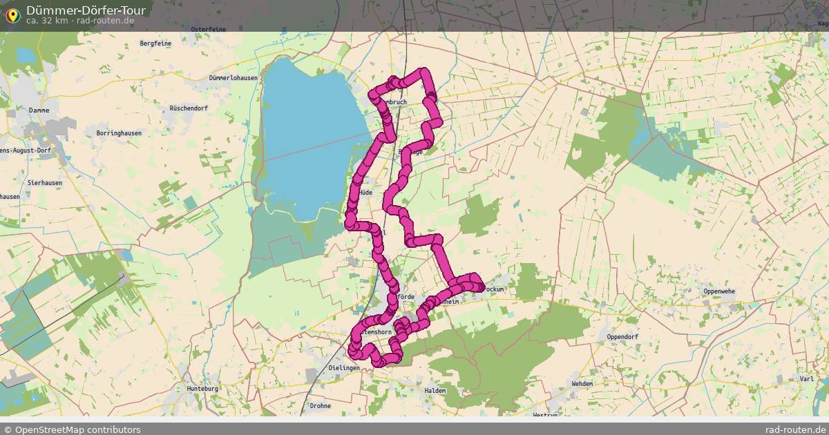 Dümmer-Dörfer-Tour – Fernradroute auf Rad-Routen.de
