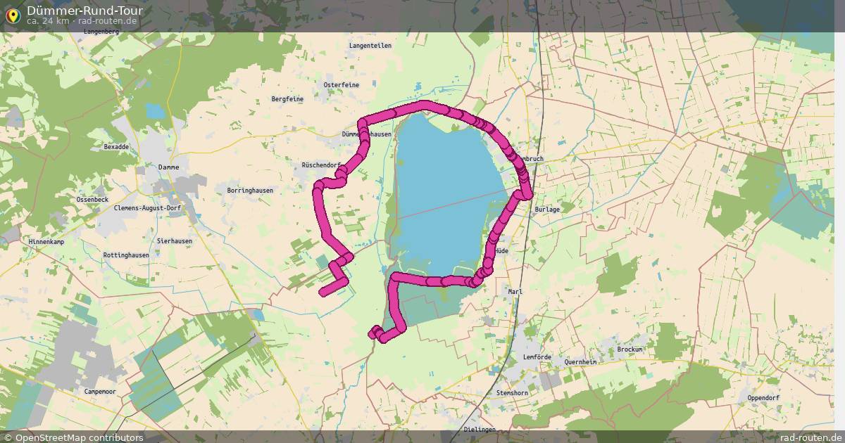 Dümmer-Rund-Tour – Fernradroute auf Rad-Routen.de