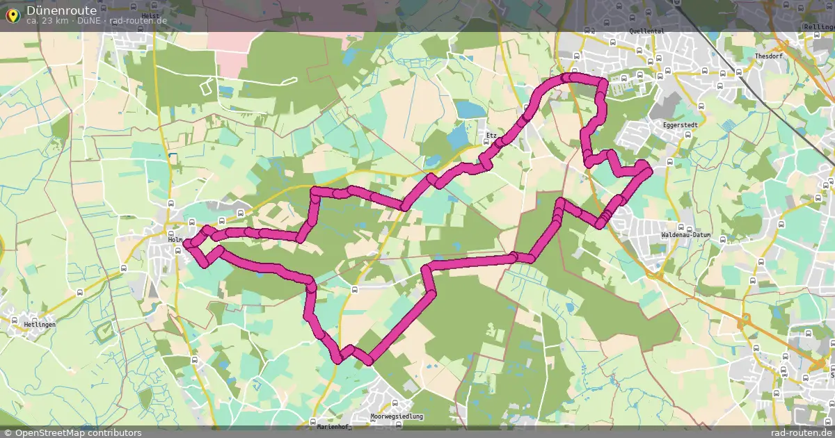 Dünenroute (Düne) – Fernradroute auf Rad-Routen.de