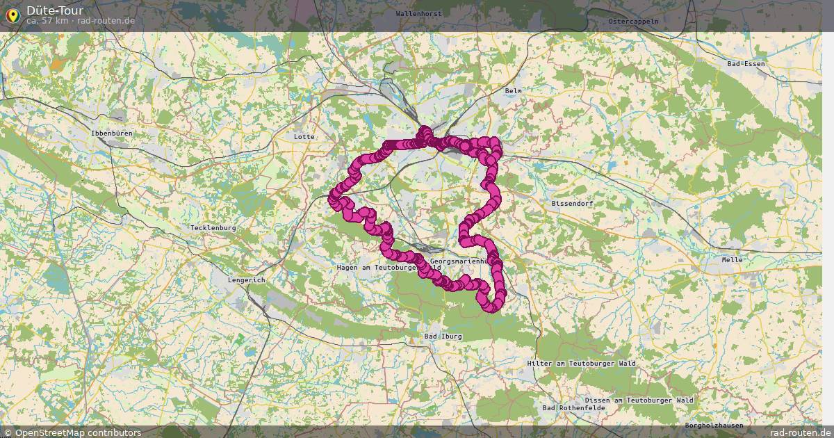 Düte-Tour – Fernradroute auf Rad-Routen.de