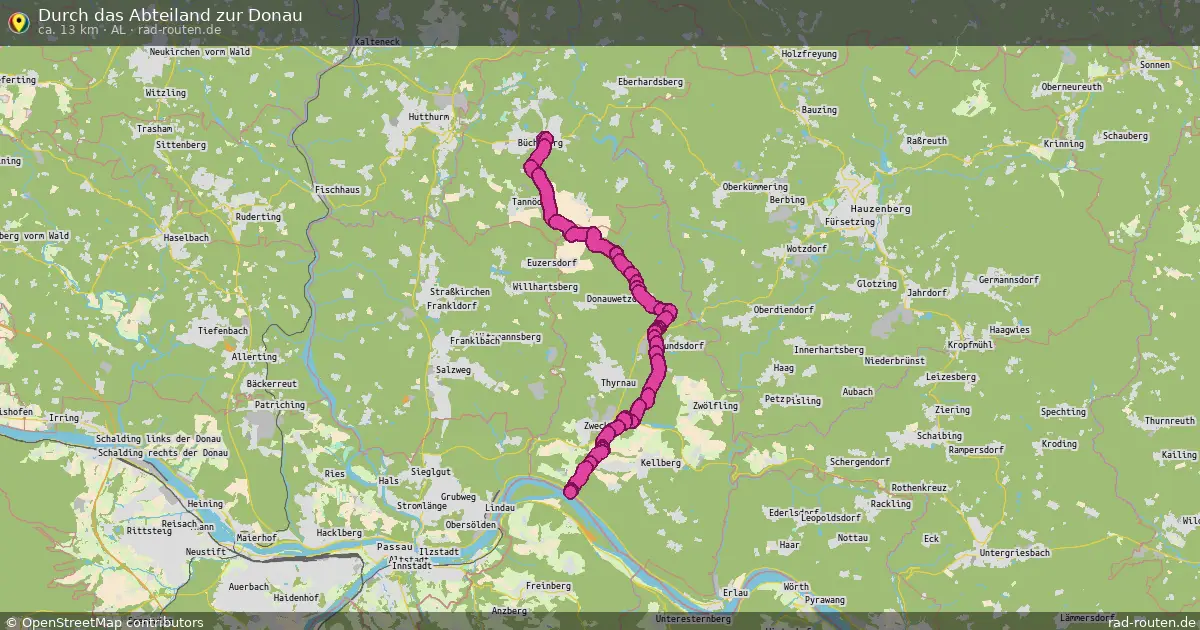 Durch das Abteiland zur Donau (AL) – Fernradroute auf Rad-Routen.de
