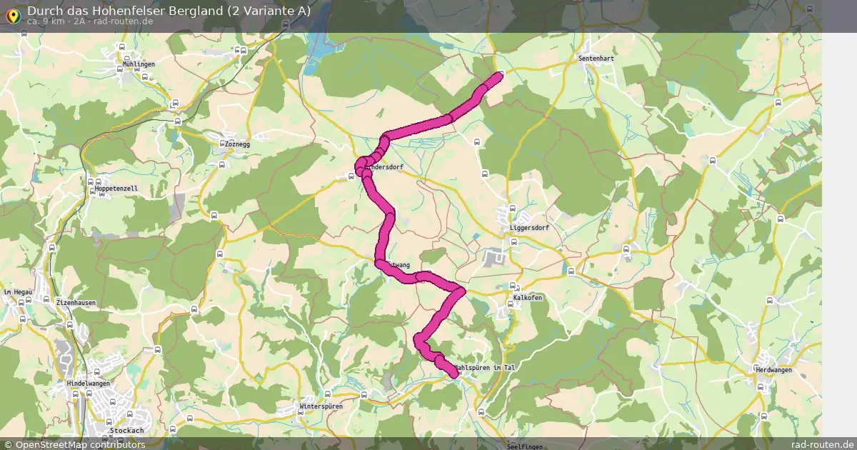 Durch das Hohenfelser Bergland (2 Variante A) (2A) – Fernradroute auf Rad-Routen.de