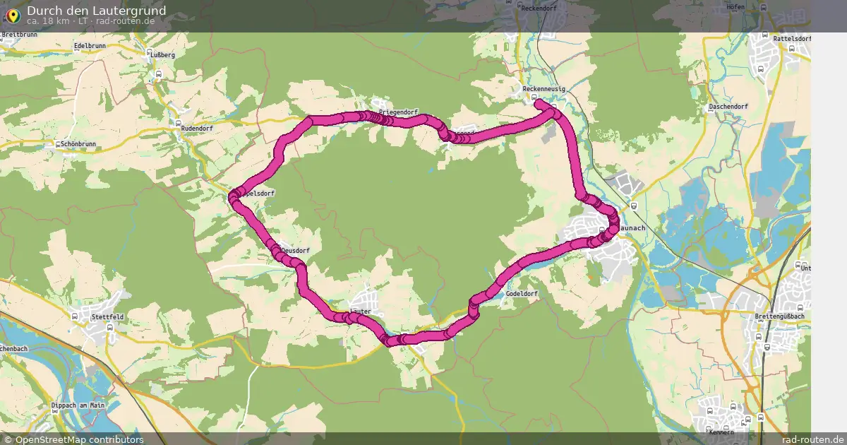 Durch den Lautergrund (LT) – Fernradroute auf Rad-Routen.de