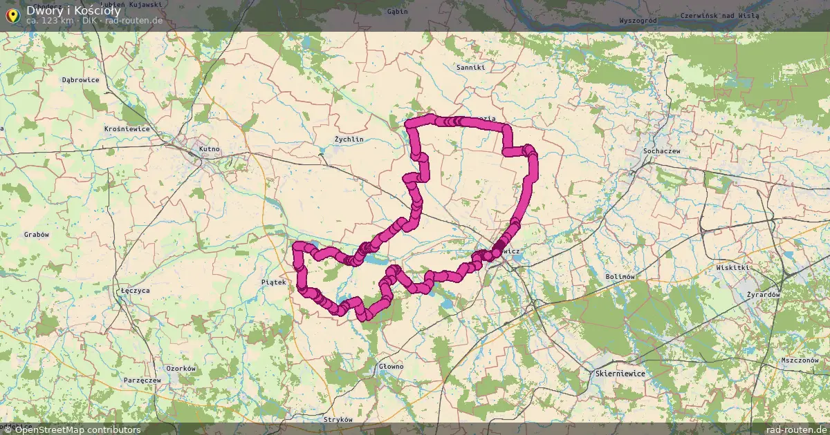 Dwory i Kościoły (DIK) – Fernradroute auf Rad-Routen.de