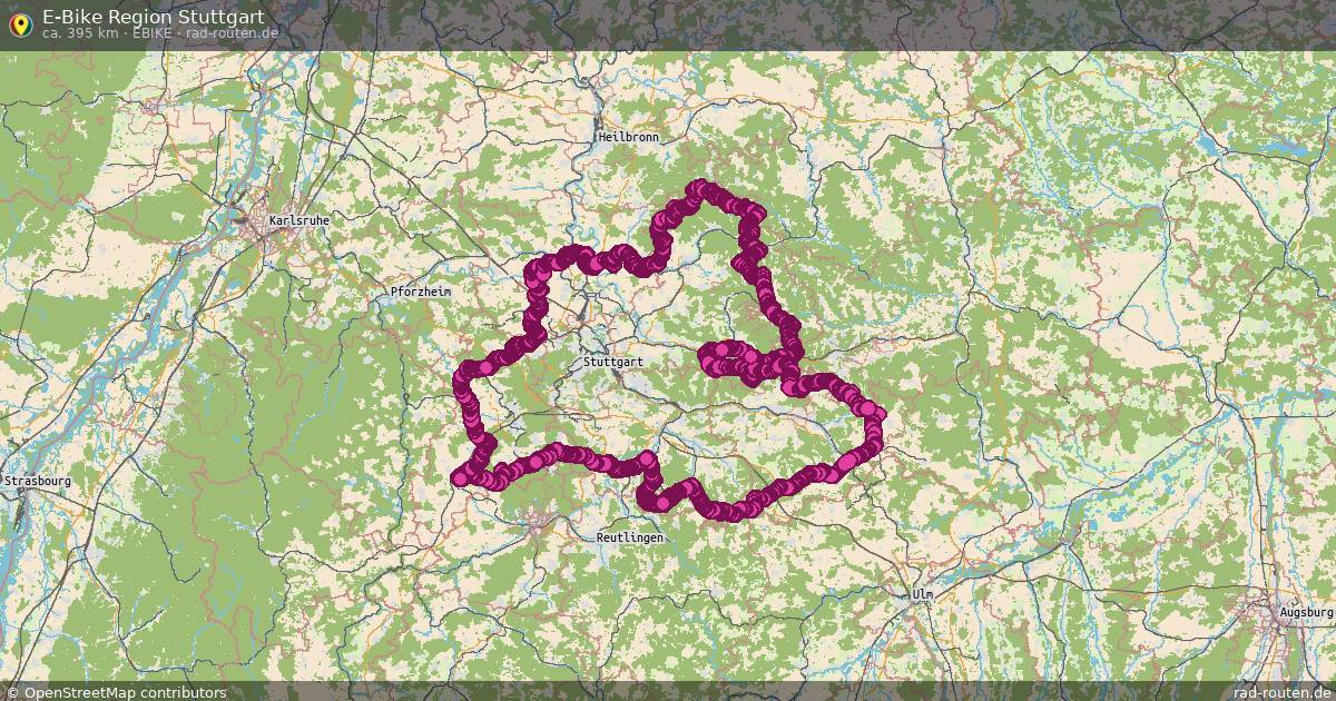 E-Bike Region Stuttgart (EBike) – Fernradroute auf Rad-Routen.de