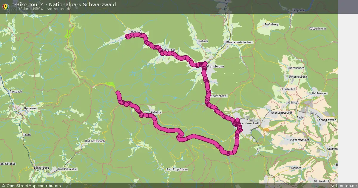 e-Bike Tour 4 - Nationalpark Schwarzwald (NRS4) – Fernradroute auf Rad-Routen.de