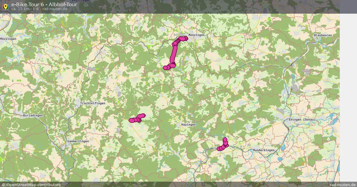 e-Bike Tour 6 - Albhof-Tour (e-6) – Fernradroute auf Rad-Routen.de