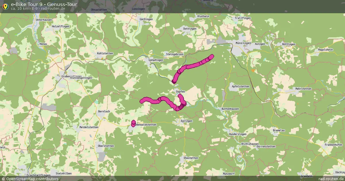 e-Bike Tour 9 - Genuss-Tour (e-9) – Fernradroute auf Rad-Routen.de