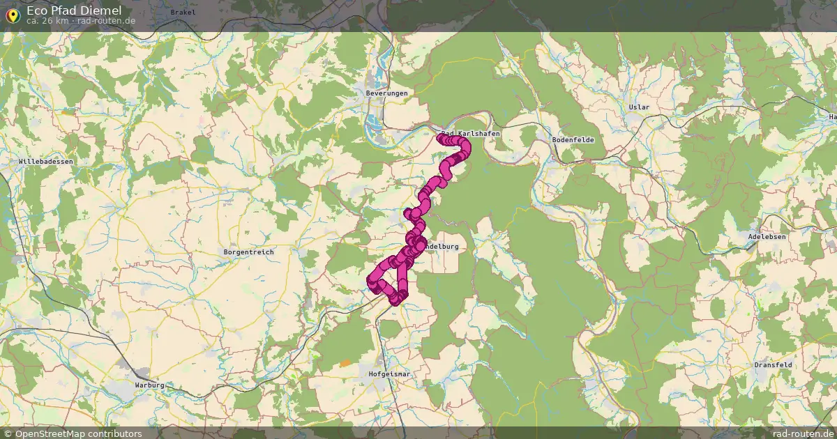 Eco Pfad Diemel – Fernradroute auf Rad-Routen.de