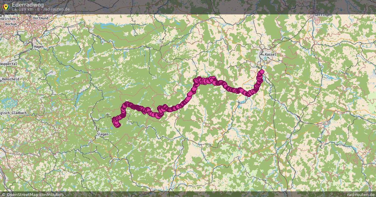 Ederradweg (E) – Fernradroute auf Rad-Routen.de