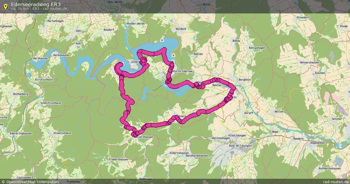 Ederseeradweg ER3 (ER3) – Fernradroute auf Rad-Routen.de