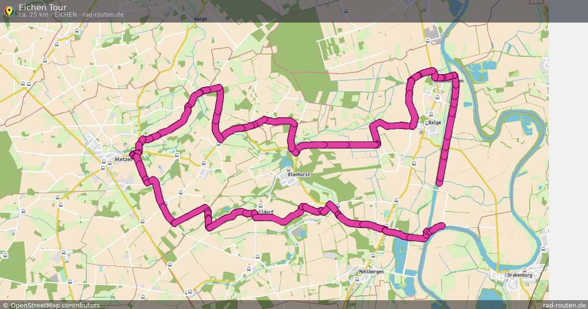 Eichen Tour (Eichen) – Fernradroute auf Rad-Routen.de