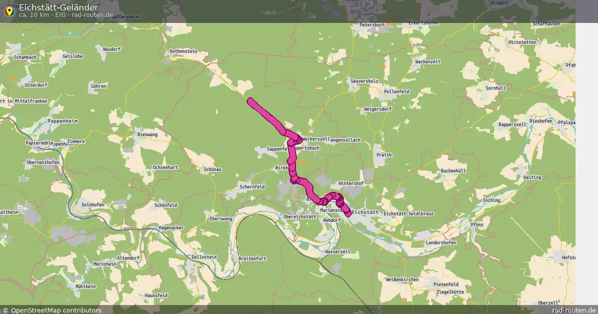 Eichstätt-Geländer (EiG) – Fernradroute auf Rad-Routen.de