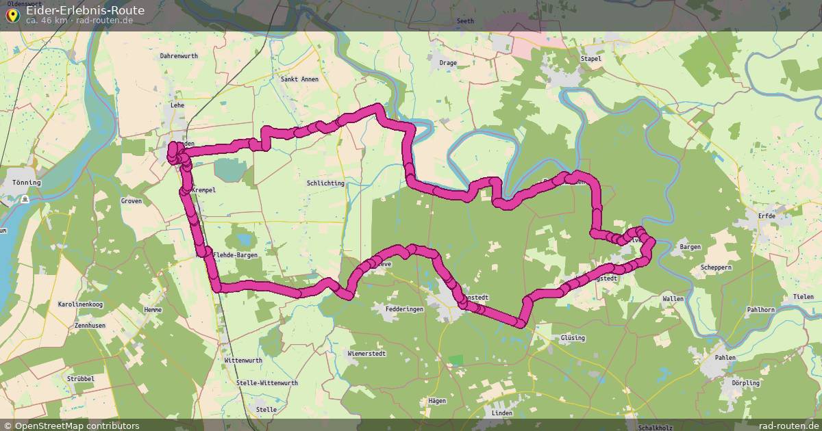 Eider-Erlebnis-Route – Fernradroute auf Rad-Routen.de