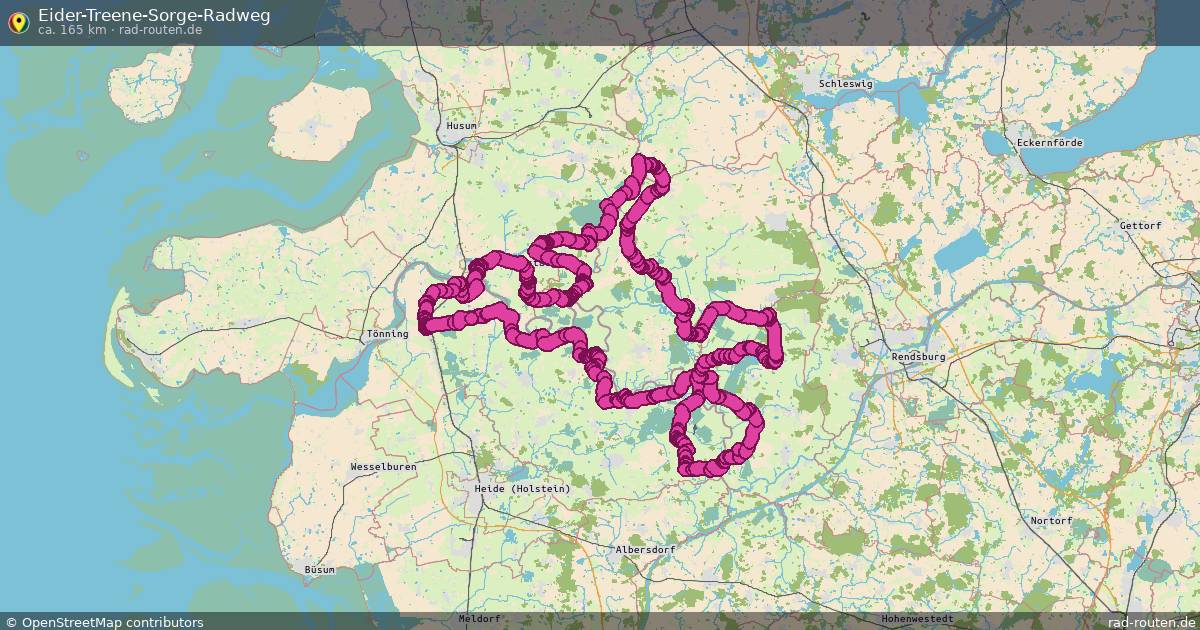 Eider-Treene-Sorge-Radweg – Fernradroute auf Rad-Routen.de