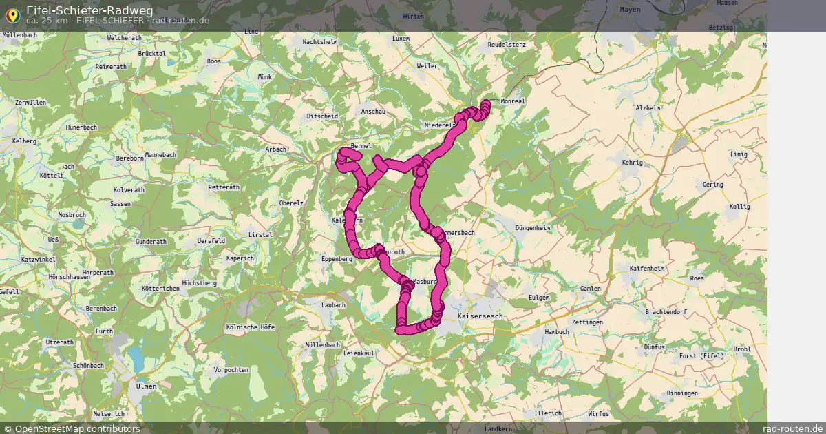 Eifel-Schiefer-Radweg (Eifel-Schiefer) – Fernradroute auf Rad-Routen.de