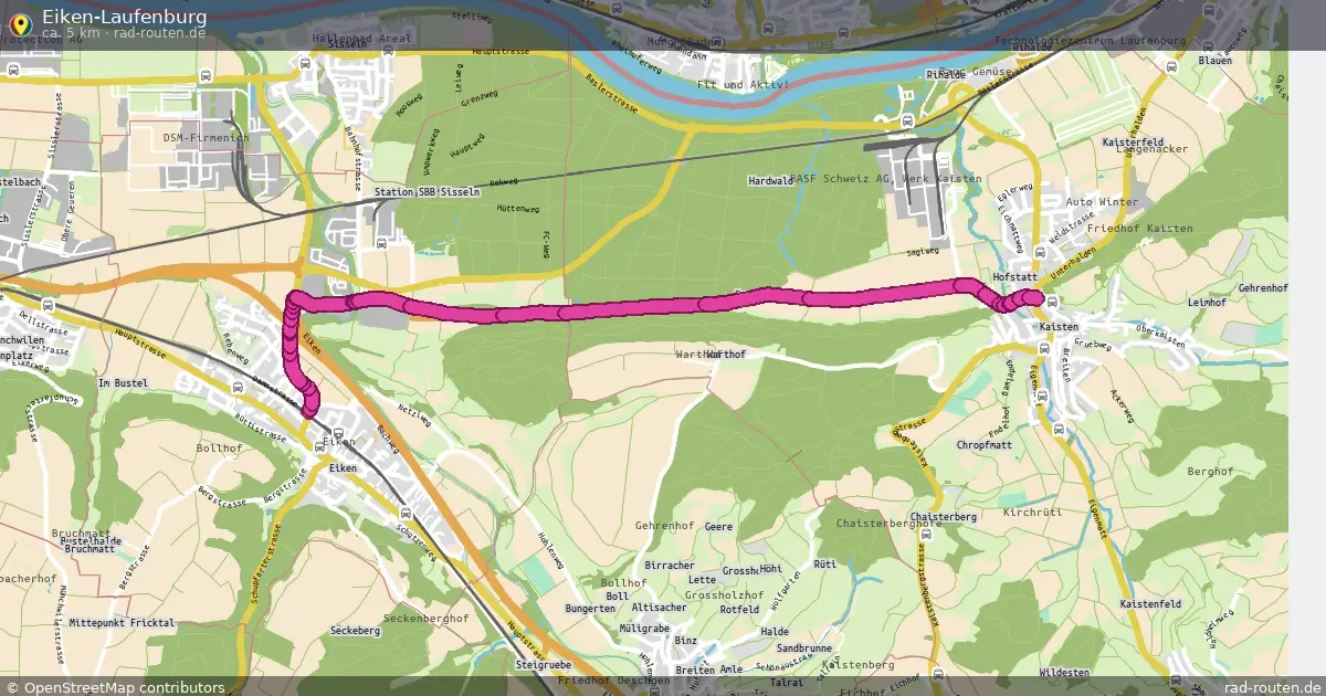 Eiken-Laufenburg – Fernradroute auf Rad-Routen.de