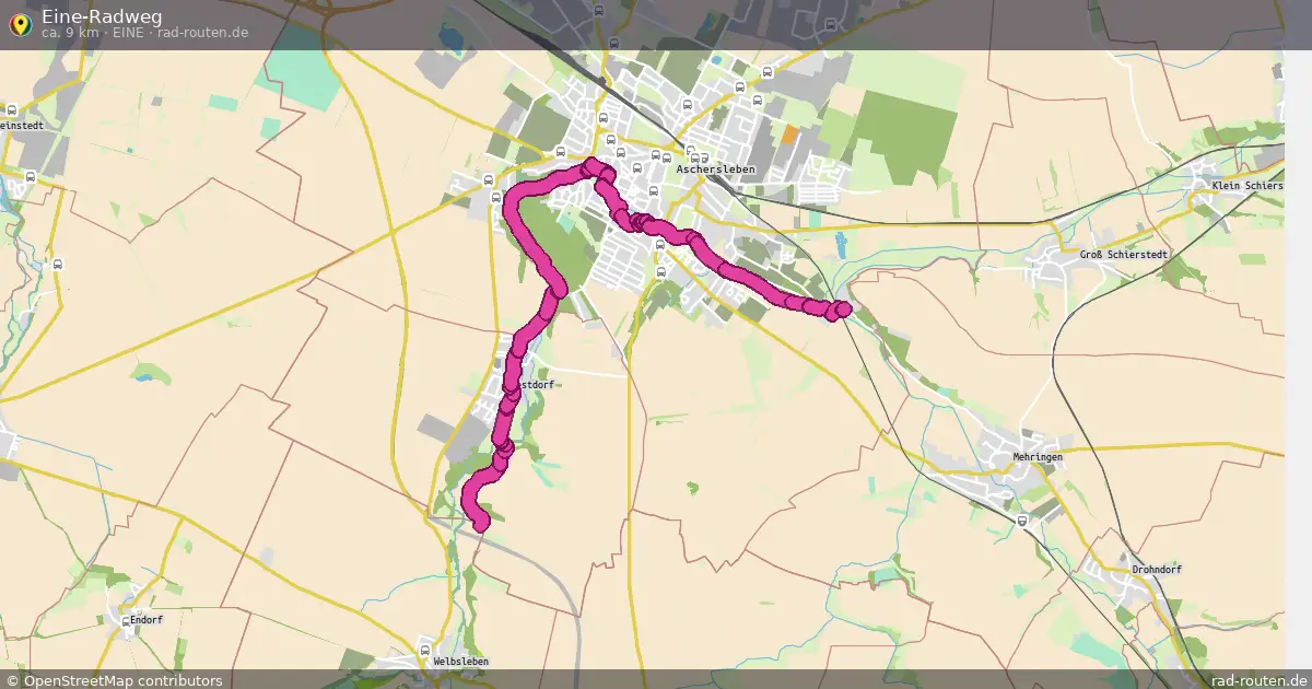 Eine-Radweg (Eine) – Fernradroute auf Rad-Routen.de