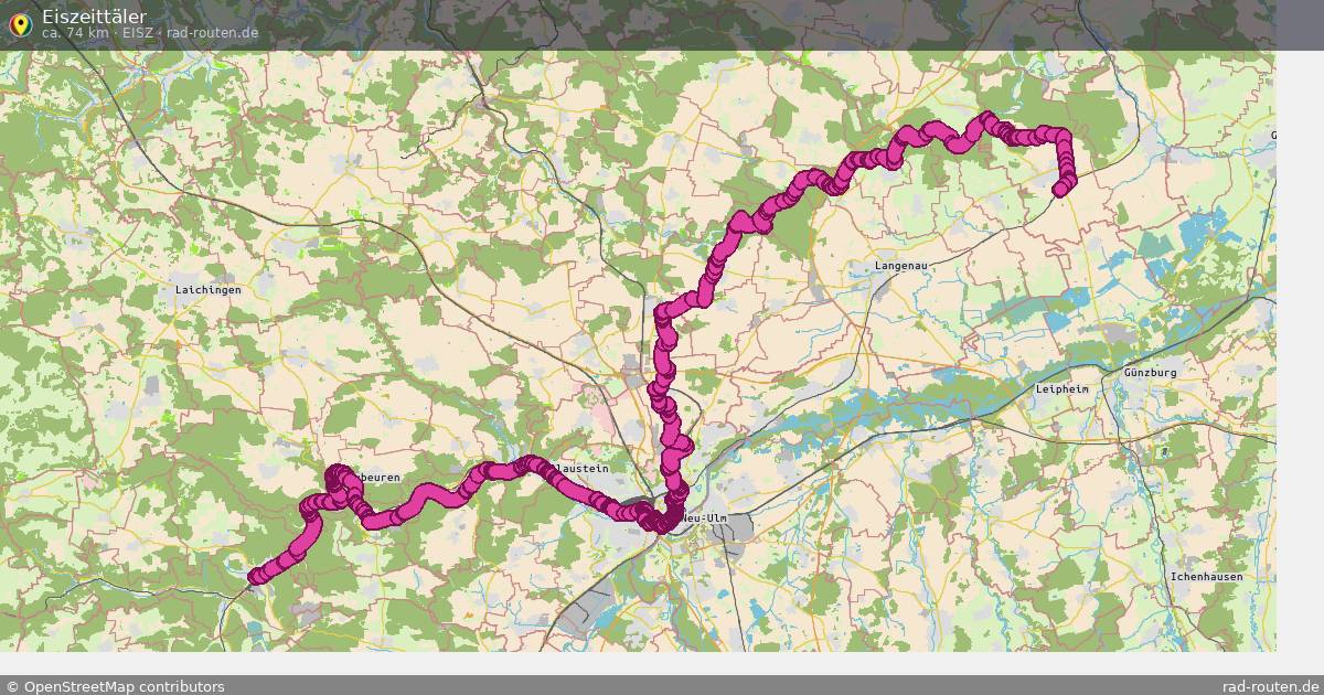 Eiszeittäler (Eisz) – Fernradroute auf Rad-Routen.de