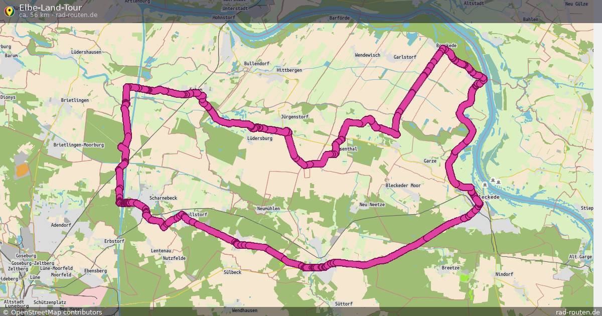 Elbe-Land-Tour – Fernradroute auf Rad-Routen.de