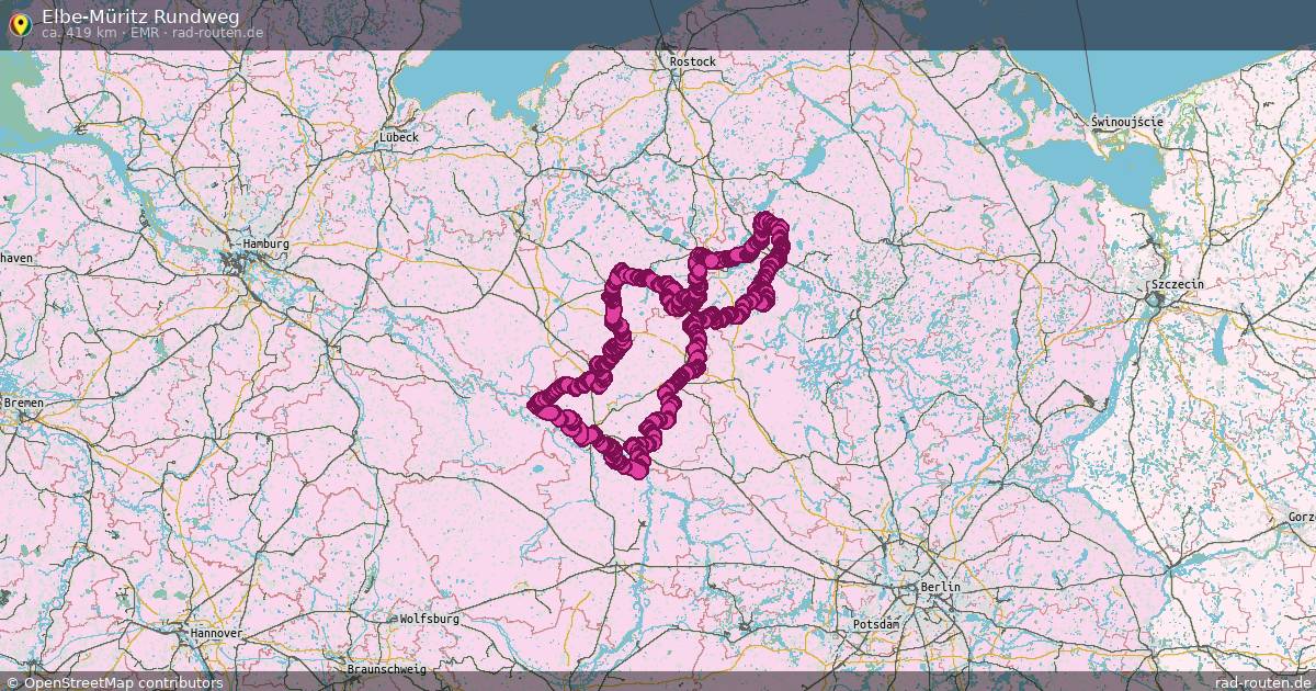 Elbe-Müritz Rundweg (EMR) – Fernradroute auf Rad-Routen.de
