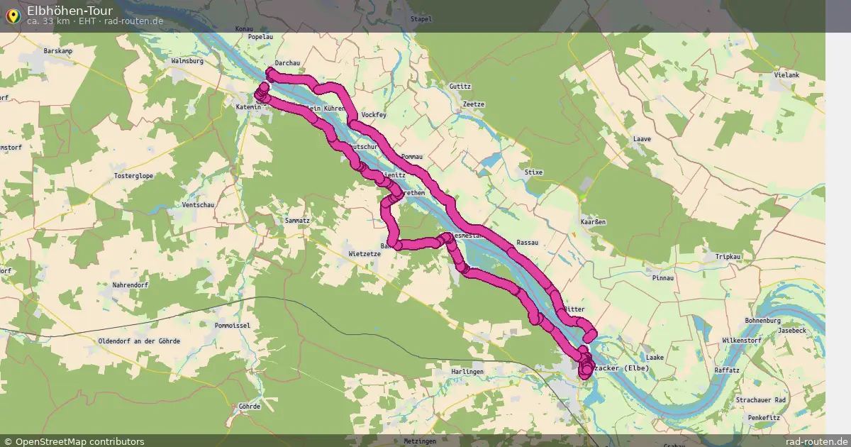 Elbhöhen-Tour (EHT) – Fernradroute auf Rad-Routen.de