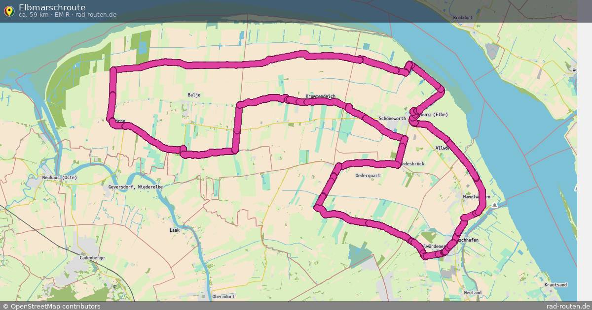 Elbmarschroute (EM-R) – Fernradroute auf Rad-Routen.de