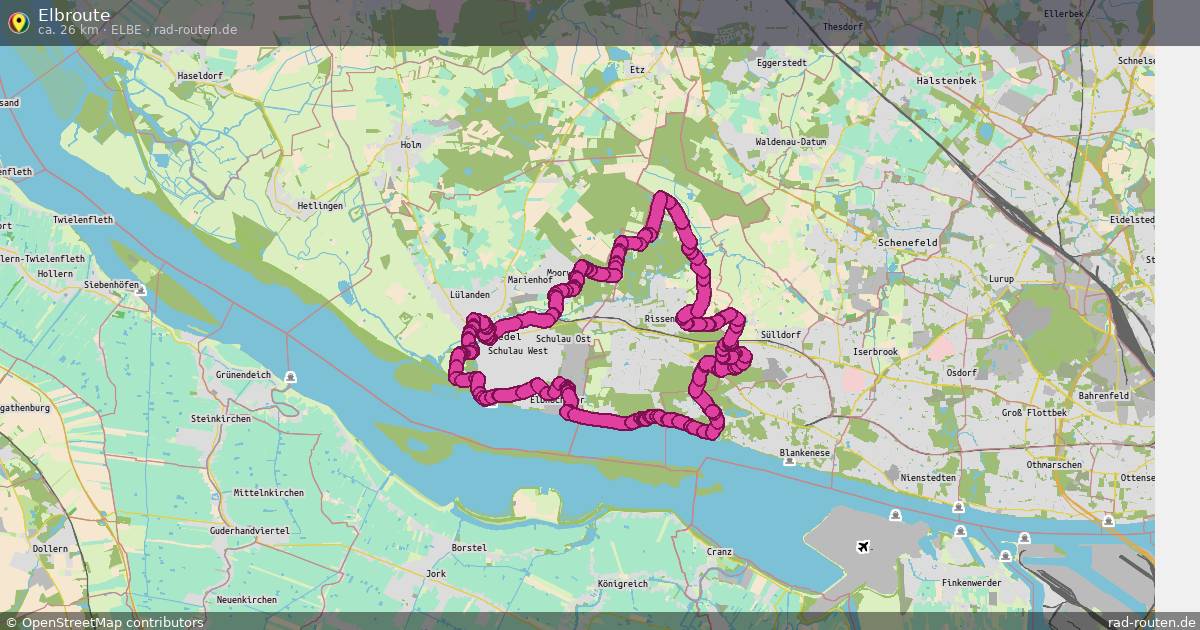 Elbroute (Elbe) – Fernradroute auf Rad-Routen.de