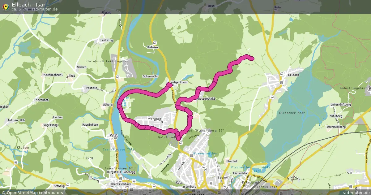 Ellbach - Isar – Fernradroute auf Rad-Routen.de