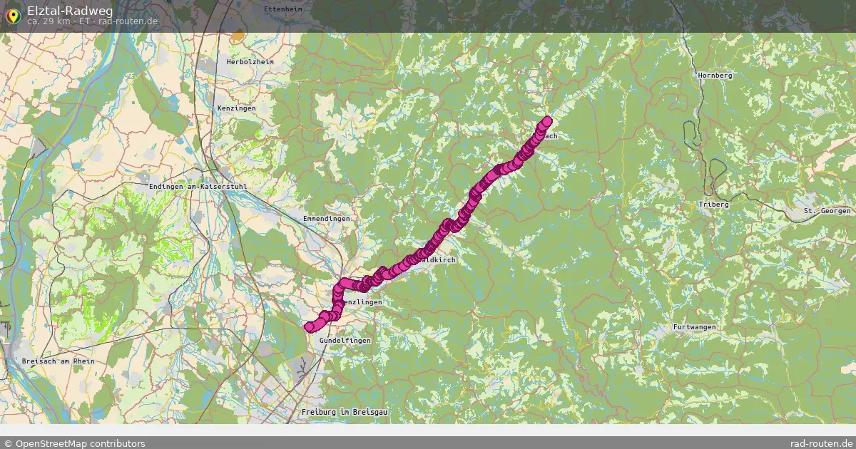 Elztal-Radweg (Et) – Fernradroute auf Rad-Routen.de