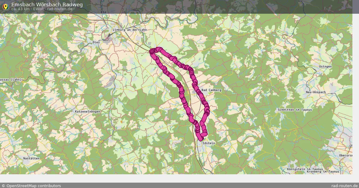 Emsbach Wörsbach Radweg (EWöR) – Fernradroute auf Rad-Routen.de