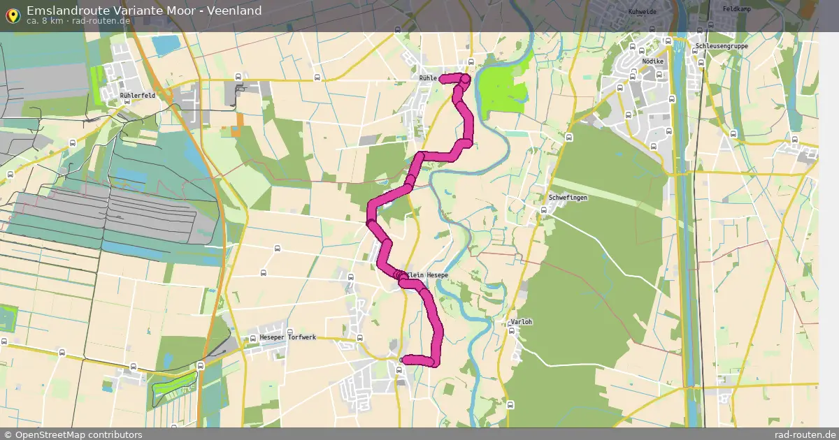 Emslandroute Variante Moor - Veenland