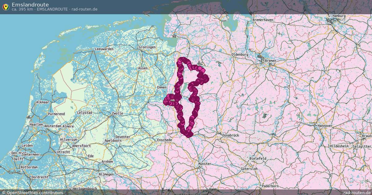 Emslandroute (Emslandroute) – Fernradroute auf Rad-Routen.de