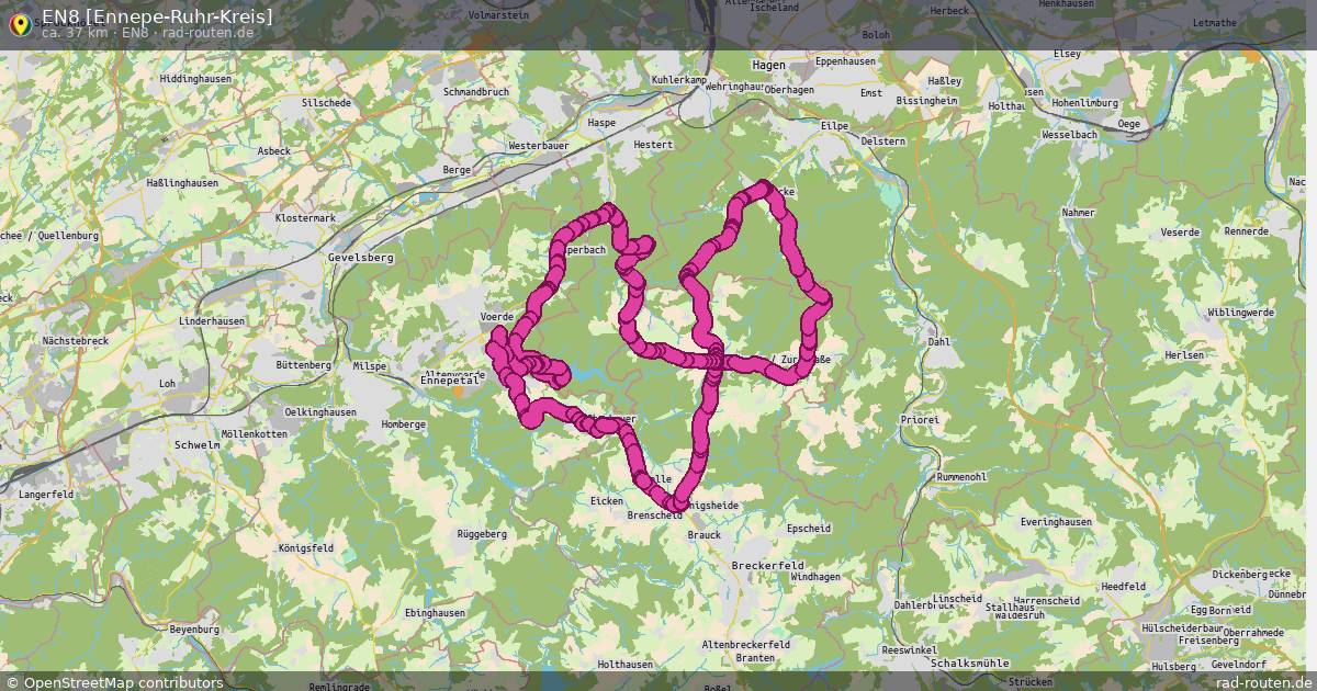 EN8 [Ennepe-Ruhr-Kreis] (EN8) – Fernradroute auf Rad-Routen.de